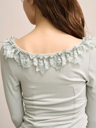 Tiered Frill Cut-and-Sew Pullover