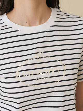 【Chacott】Lace-Trim T-Shirt