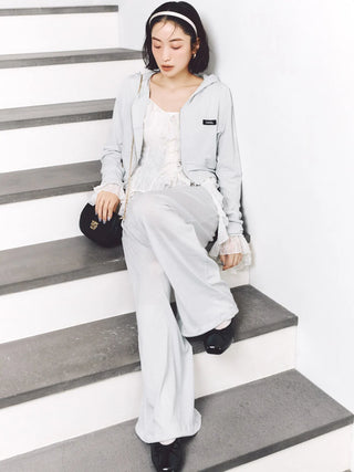 Cut Lace Ruffle Pullover