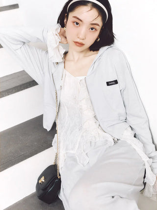 Cut Lace Ruffle Pullover