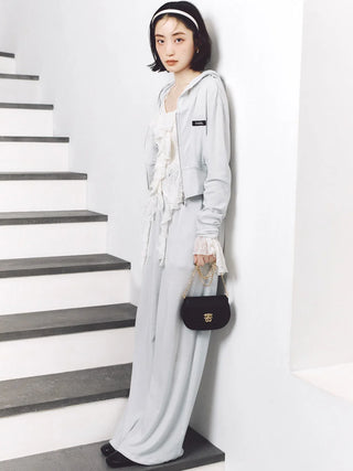 Cut Lace Ruffle Pullover