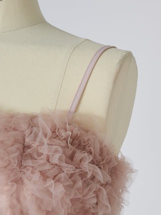 Embroidered Tulle Peplum Bustier Top