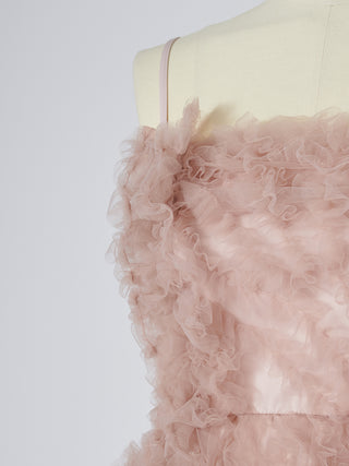 Embroidered Tulle Peplum Bustier Top