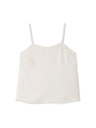 Sustainable Acetate Satin Cami Tops in off-white, A Premium, Fashionable, and Trendy Women's Tops at SNIDEL USA