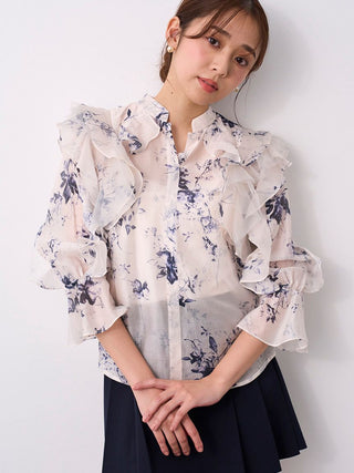 Sheer Frill Blouse