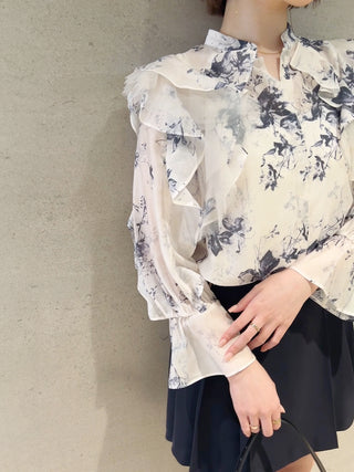 Sheer Frill Blouse