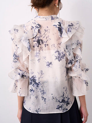 Sheer Frill Blouse