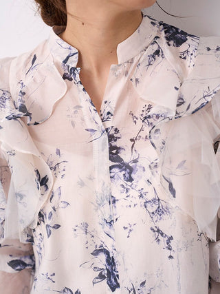 Sheer Frill Blouse