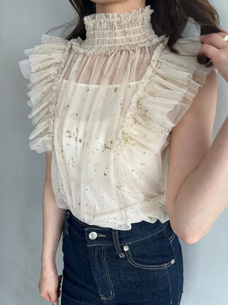 [Chacott] Tulle Blouse