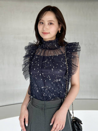 [Chacott] Tulle Blouse