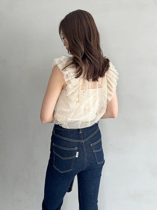 [Chacott] Tulle Blouse