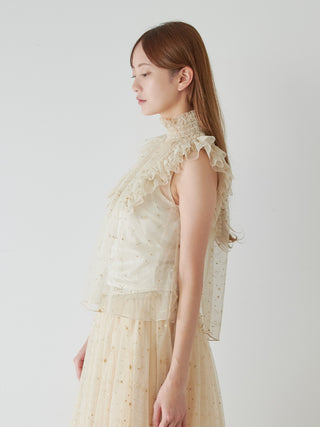 [Chacott] Tulle Blouse