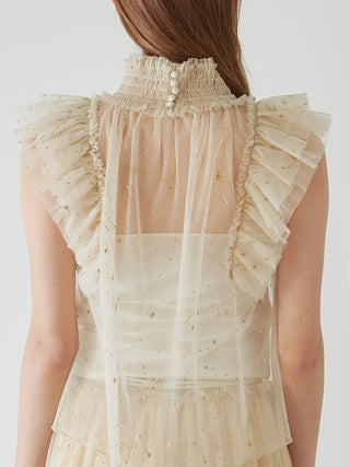 [Chacott] Tulle Blouse