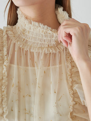 [Chacott] Tulle Blouse