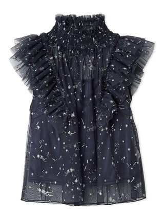 [Chacott] Tulle Blouse