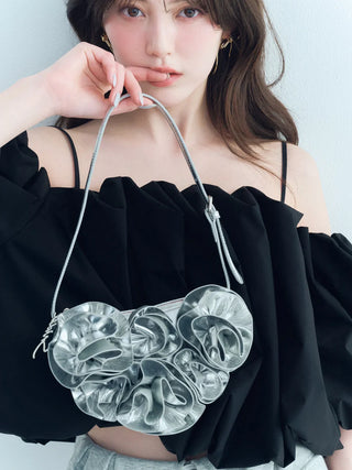 Off-Shoulder Balloon Sleeve Blouse