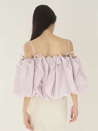 Off-Shoulder Balloon Sleeve Blouse