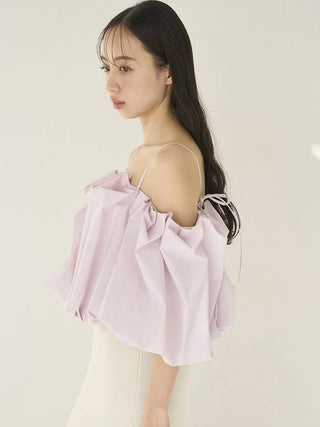 Off-Shoulder Balloon Sleeve Blouse