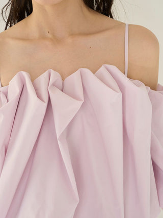 Off-Shoulder Balloon Sleeve Blouse