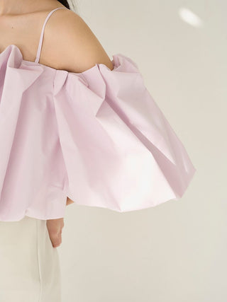 Off-Shoulder Balloon Sleeve Blouse