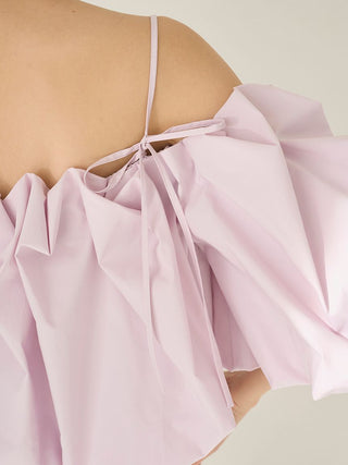 Off-Shoulder Balloon Sleeve Blouse