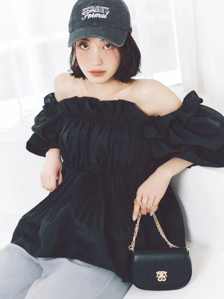 Gathered Frill Tunic Top