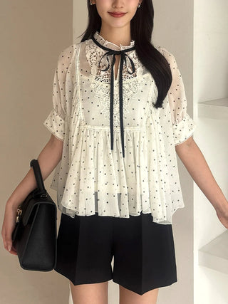 Embroidered Crinkle Blouse