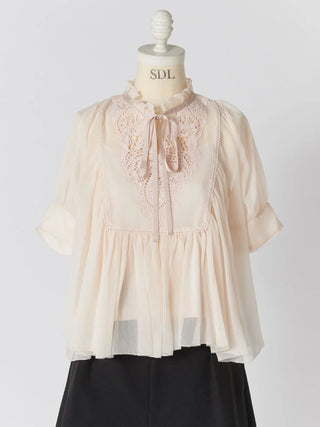 Embroidered Crinkle Blouse