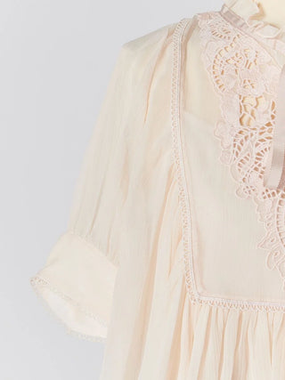 Embroidered Crinkle Blouse