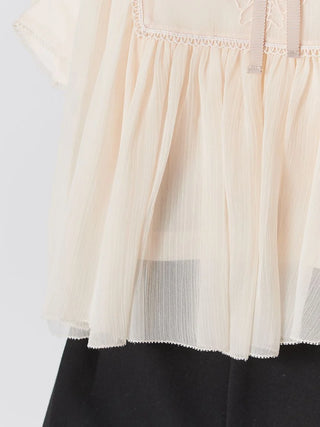 Embroidered Crinkle Blouse