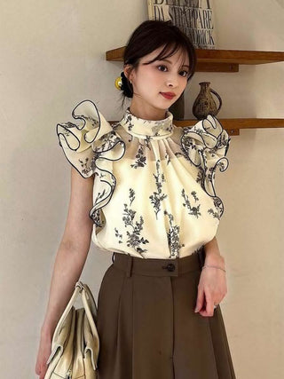Organza Ruffle Blouse