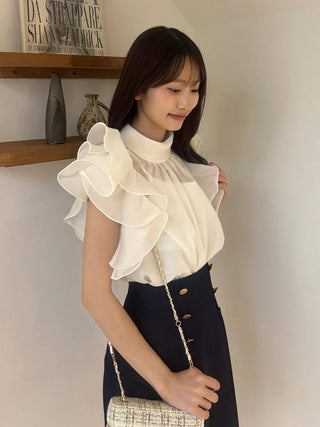Organza Ruffle Blouse