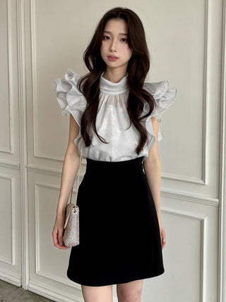 Organza Ruffle Blouse