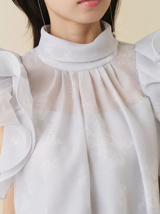 Organza Ruffle Blouse