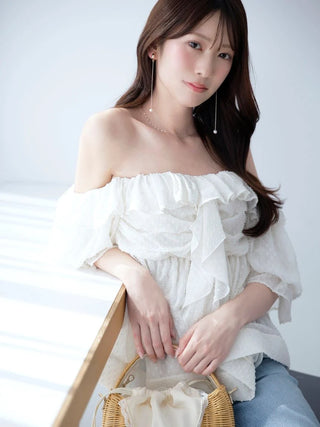 Off-Shoulder Tiered Ruffle Blouse