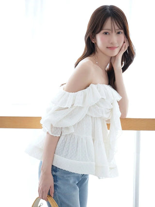 Off-Shoulder Tiered Ruffle Blouse