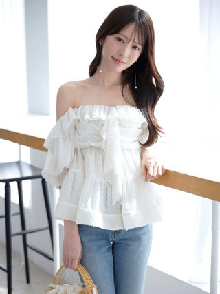 Off-Shoulder Tiered Ruffle Blouse