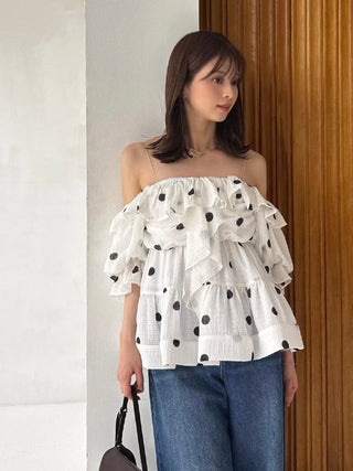 Off-Shoulder Tiered Ruffle Blouse