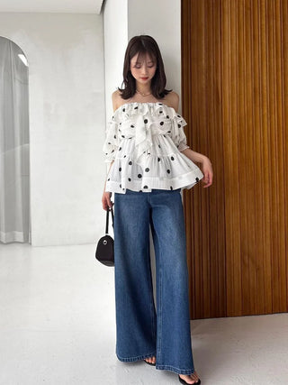 Off-Shoulder Tiered Ruffle Blouse