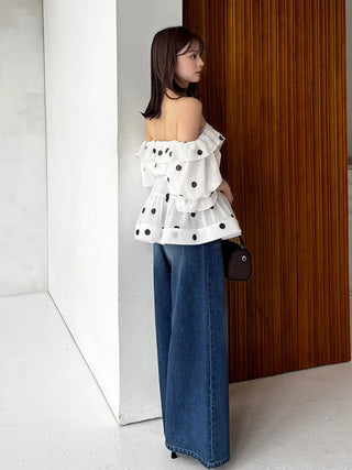 Off-Shoulder Tiered Ruffle Blouse