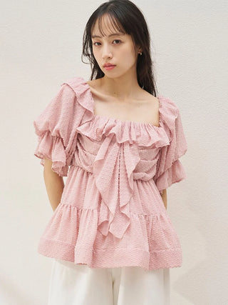 Off-Shoulder Tiered Ruffle Blouse