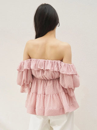 Off-Shoulder Tiered Ruffle Blouse