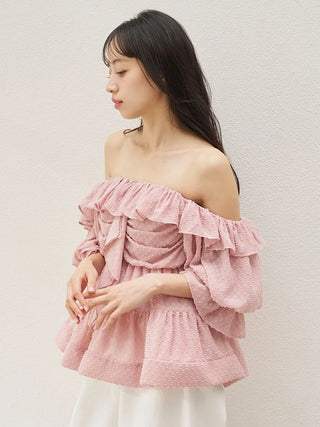 Off-Shoulder Tiered Ruffle Blouse