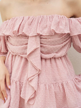 Off-Shoulder Tiered Ruffle Blouse