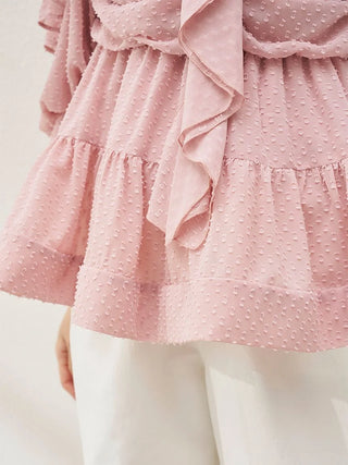 Off-Shoulder Tiered Ruffle Blouse