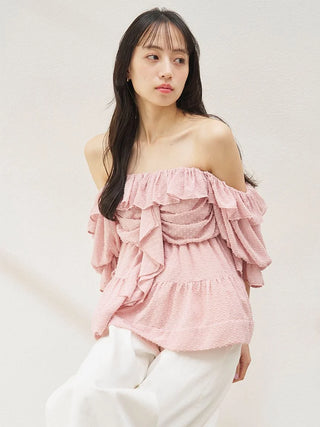 Off-Shoulder Tiered Ruffle Blouse