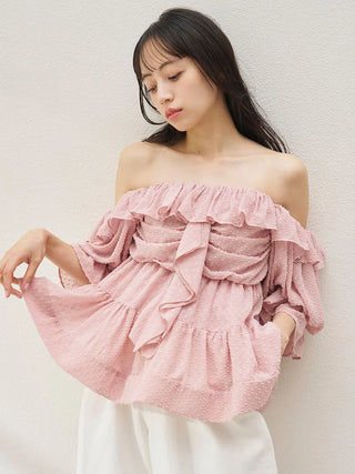 Off-Shoulder Tiered Ruffle Blouse