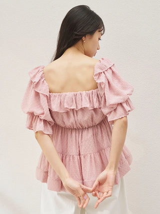 Off-Shoulder Tiered Ruffle Blouse