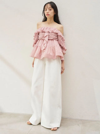 Off-Shoulder Tiered Ruffle Blouse