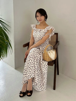 Sustainable Fruit Print Shirred Blouse